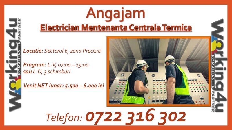 Electrician mentenanta Centrala Termica